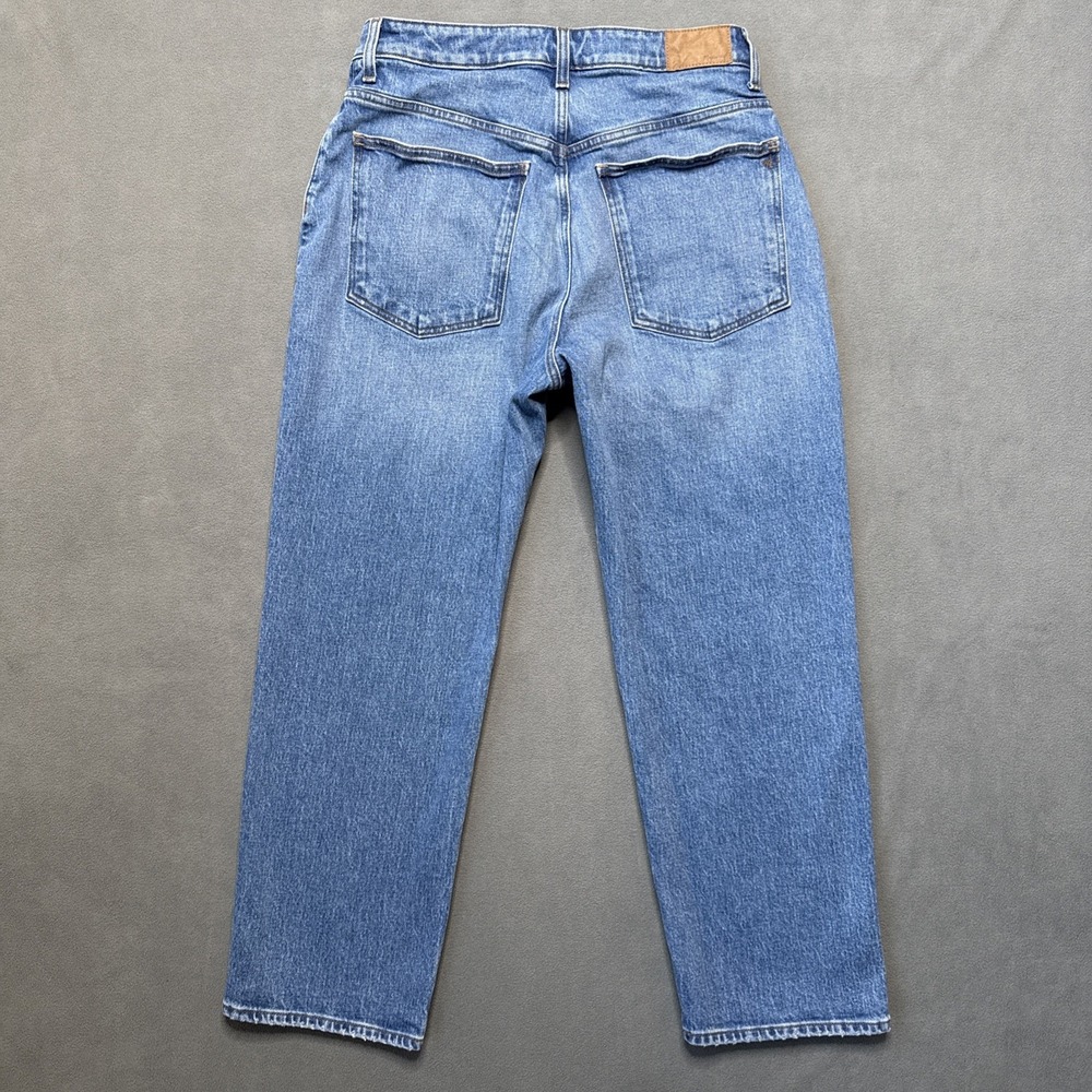 Madewell Jeans Womens 30 Blue Curvy 90s Straight Crop High Rise NQ204 - Picture 2 of 11